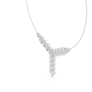 Pendentif de mariée en or rose 14 carats avec diamant de laboratoire en forme de poire/rond pour femme |   Nouveau diamant cultivé - Product Image 4