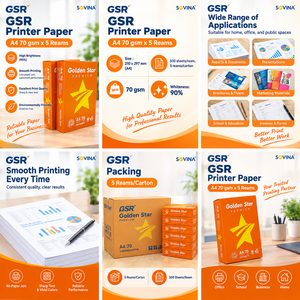 Papel para Impresora Golden Star Premium A4 70, Blancura: 90%, Tamaño: 210x297 mm, 70 g/m², 5 Resmas, 500 Hojas/Resma, 5 Resmas/Caja - Product Image 6