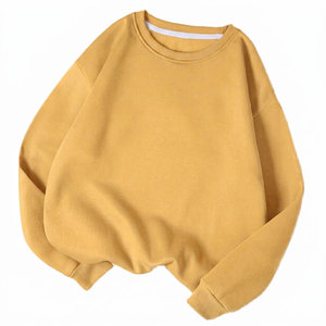 เสื้อสเวตเชิ้ตคอกลมโอเวอร์ไซส์ สีม่วงล้วน แขนยาวทรงหลวม ผ้าถักเนื้อฝ้าย สวมใส่สบายๆ ในฤดูใบไม้ร่วง พร้อมโลโก้แบบกำหนดเอง - Product Image 5
