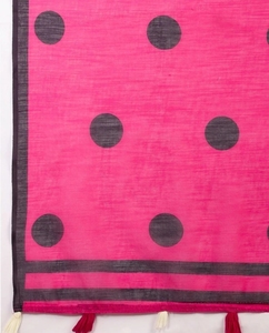 Sari de Lino KV Estampado Tradicional para Uso Diario y Fiestas, Sin Arrugas y Reversible - Product Image 5