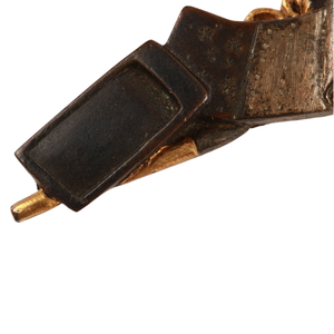 Par de Menuki del período Edo japonés con incrustaciones de cobre, motivo de papelería Iroe, accesorios de espada antiguos sin marca - Product Image 3