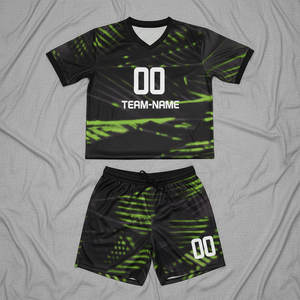 Conjunto de Uniforme de Fútbol Personalizable, Pantalones Cortos de Secado Rápido, Tela Transpirable, Unisex para Adultos, Opciones de Logotipo Personalizado, Múltiples Opciones de Material - Product Image 1