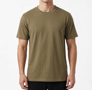 เสื้อยืดคอกลมแขนสั้นผู้ชาย ผ้าฝ้าย 100% ทรงปกติ สีพื้น ผ้าถัก สวมใส่สบายๆ ทุกวัน - Product Image 2