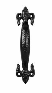 Poignée de porte en fer forgé noir, poignée moderne en fer martelé pour l'entrée de chambre d'hôtel, marque Omg Industries, garantie 1 an, facile à installer - Product Image 2
