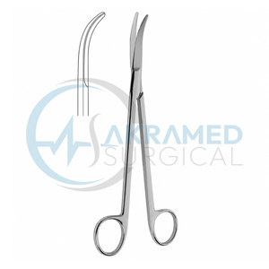 Tijeras de Disección Vascular Jorgenson Satinsky de Acero Inoxidable, Instrumento de Cirugía General, CE ISO, Reutilizables, Curvas - Product Image 1