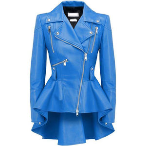 Veste longue en cuir moderne pour femme, style manteau, vêtement d'extérieur chaud, conçue pour la mode urbaine et les tenues saisonnières - Product Image 6
