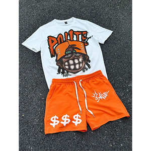 Conjuntos de Camisetas Unisex de Poliéster Ecológicas de Secado Rápido y Transpirables de Corte Holgado al por Mayor – Moda de Tendencia Caliente a Bajo Costo para Revendedores - Product Image 2