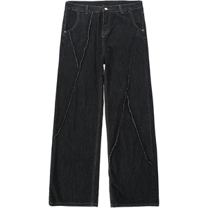 Pantalones Vaqueros Anchos de Estilo Urbano para Hombre, Pantalones de Mezclilla Holgados de Gran Tamaño, Ropa Casual Vintage de Moda - Product Image 1
