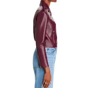 Chaqueta de Cuero Premium para Mujer, Elegante, Corte Entallado, Abrigo de Moda, Prenda Exterior de Cuero Genuino Suave para la Colección Otoño Invierno - Product Image 6