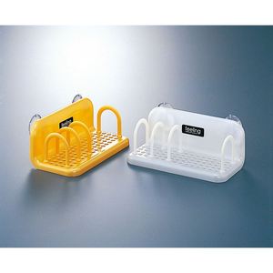 Ripiano a ventosa in spugna arancione Inomata per contenere tazze e bicchieri - Product Image 1