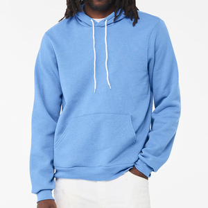 Sweat-shirt d'hiver pour homme, coupe classique, en polaire, avec poche, broderie personnalisée, devant uni, polyester/coton écologique - Product Image 1