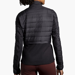 Veste de sport zippée en toile respirante tricotée pour femme, manches longues, logo personnalisé, vente en gros, jogging, yoga, coupe courte, 100 % polyester - Product Image 3