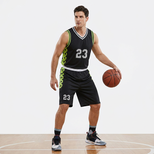 Maillot de basket-ball sublimé personnalisé, noir et vert, numéro 23, sans manches, col en V, coupe athlétique, adulte, unisexe, toutes saisons - Product Image 6