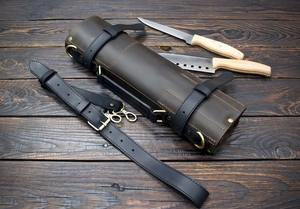 Sac de Chef en Cuir de Qualité Professionnelle pour Couteaux, Anti-Odeur, Robuste, Confortable et Durable, Étui de Rangement pour Outils de Cuisine LSKR-0085 - Product Image 3