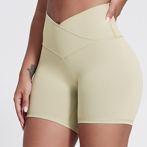 High Waist V Shape Butt Lifting Breathable Spandex Biker <b>Shorts</b> Quick Dry <b>Seamless</b> Look Hot Women <b>Gym</b> Yoga Running <b>Shorts</b> - Product Image 5