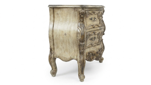 Commode à 2 tiroirs en bois massif de style shaker antique, meuble de salon traditionnel fait à la main - Product Image 3