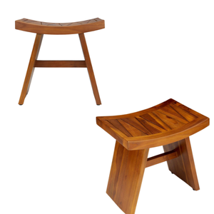 Modern Teak Wooden Shower Bench Waterproof Bath Chair Spa <b>Stool</b> with Storage Shelf for <b>Bathroom</b> Hotel Villa Furniture - Product Image 3