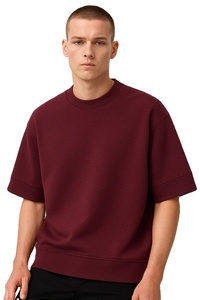 Custom Logo Men's O-Neck <b>Drop</b> Shoulder Oversized Tee Shirt Ultra Soft Breathable 100% Cotton Great Quality Print Pattern 300g - Product Image 2