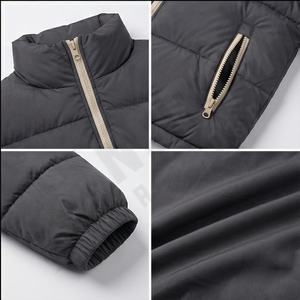 แจ็กเก็ตโปโลทรงพองสำหรับผู้หญิงไซส์ใหญ่พิเศษเสื้อแจ็คเก็ตฤดูหนาวดีไซน์ซับในสีตัดกัน - Product Image 4