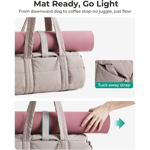 Unisex Fitness Duffle Bag With Yoga <b>Mat</b> Holder <b>Large</b> Capacity 30-40L Polyester Casual Sport Bag Zipper Closure Soft Handle - Product Image 6