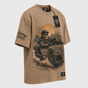 Camiseta de algodón de alta calidad para hombre, lavado ácido, al por mayor, estilo urbano, manga corta, cuello redondo, informal, personalizable frontalmente - Product Image 3