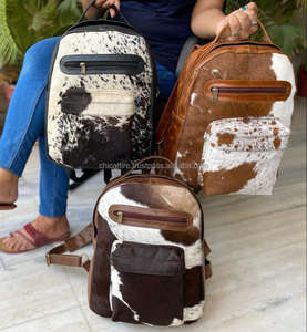 Nueva Mochila de cuero de piel auténtica hecha a mano para el pelo, cuero de vaca Natural genuino Retro, bolsas de ordenador portátil de trabajo informales Unisex Vintage - Product Image 4