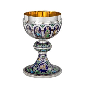 Calice tendance en laiton gravé, fait main, de haute qualité, pour la liturgie, également idéal comme cadeau - Product Image 6