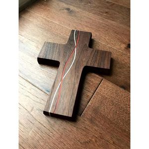 Croix en bois à usage quotidien pour la foi, la prière, signe mural pour la réflexion spirituelle - Product Image 6