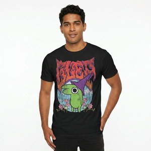 T-shirt en coton jersey à manches courtes et col rond pour homme, motif imprimé Smiling Friends, coupe classique, style décontracté - Product Image 6