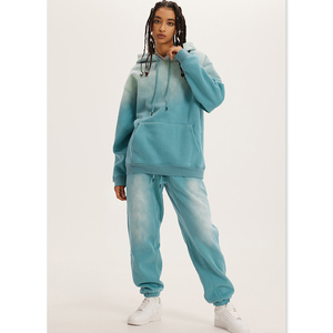 Proveedor de Conjuntos Deportivos con Efecto Desgastado al Ácido, Sudadera con Capucha y Pantalones Deportivos Estilo Vintage para Pedidos al por Mayor - Product Image 3