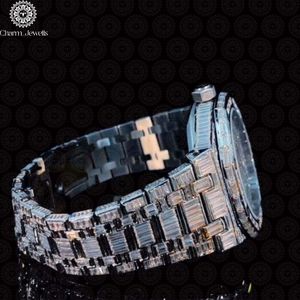 Montre de luxe Charm_Jewells en acier inoxydable 40 mm, mouvement mécanique analogique, date automatique, cadran en verre, résistance à l'eau 10 bars, pour homme - Product Image 3