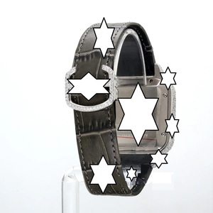 Nuevo Diseño, Reloj de Lujo Hecho a Mano con Correa de Goma, Caja Cuadrada Mecánica, Cierre de Botón, Reloj de Moissanita Unisex con Cristales - Product Image 3