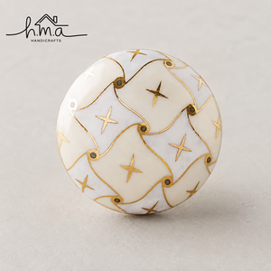 Premium Hand Painted Ceramic Floral Cabinet Knob Decorative Blue Flower <b>Drawer</b> <b>Pull</b> Handle for Furniture Doors - Product Image 4