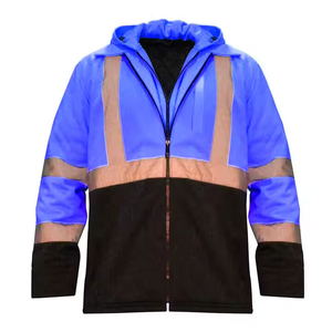 Waterproof Windproof Hooded Wool <b>Lining</b> Breathable Men's Safety <b>Jackets</b> Front Logo Regular Sleeve Outclass Quality Safety <b>Jacket</b> - Product Image 3