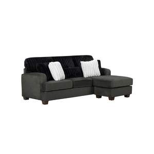 Modern Reversible Sectional <b>Corner</b>-<b>Blocked</b> Living Room Sofa with 100% Foam Reversible Cushions and Throw Pillows Furniture - Product Image 1