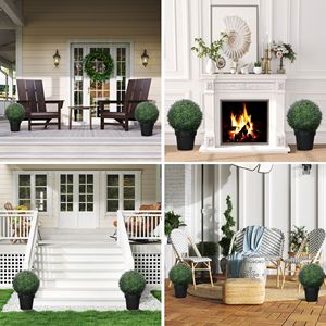 2 Bolas de Topiario de Lavanda de 16.5 Pulgadas, Plantas Artificiales de Seda para Interiores y Exteriores, Decoración del Hogar, Temática Artística, Topiarios de Graduación - Product Image 2