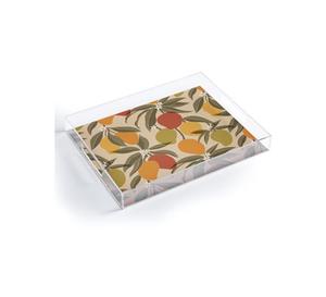 Bandeja de servir de acrílico con diseño de rama de peral, fabricante y proveedor mayorista para hoteles y restaurantes, ideal para catering y como elemento decorativo de mesa. - Product Image 1