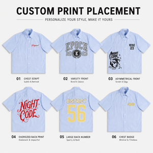 เสื้อเชิ้ตผู้ชายลายทาง แขนสั้น ทรงบ็อกซี่ ติดกระดุม คอปก สไตล์ลำลอง สตรีทแวร์ เสื้อผ้าลำลองฤดูร้อน รับผลิตแบบ OEM แบรนด์ส่วนตัว - Product Image 5