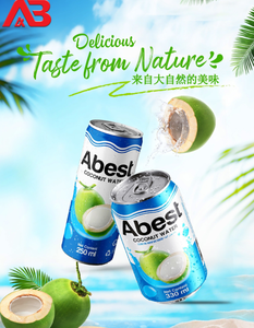 Agua de Coco 100% Orgánica 330ml, Bebida Concentrada de Jugo de Fruta Fresca en Latas con Ingredientes de Azúcar Seca, ABEST Coco Orgánico - Product Image 1