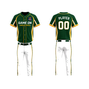 Tenues de sport unisexes personnalisables pour baseball et softball, en tissu mesh respirant, ensembles sublimés OEM en gros pour les sports de plein air - Product Image 1
