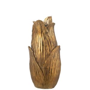 Florero Moderno Hecho a Mano de Aluminio Dorado con Acabado Cepillado, Diseño Ecológico para Sala de Estar y Centro de Mesa para Bodas - Product Image 2