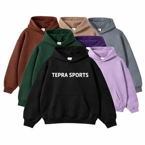 ชุดฮู้ดดี้ผู้ชายไซส์ใหญ่แบบเรียบง่าย สไตล์สตรีทแวร์ ผ้าฟลีซ หลายสี รับผลิตแบบ OEM ODM - Product Image 3