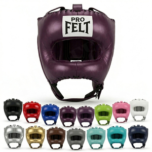 100% High Quality Customized Leather Full Face Protective Boxing Headgear for Sparring MMA Kickboxing <b>Training</b> Safety <b>Head</b> Guard - Product Image 1