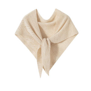 Petit foulard jacquard tendance effet laine pour femme – Écharpe de luxe automne-hiver à motif croisé et tricot écossais – Châles et écharpes chauds - Product Image 1