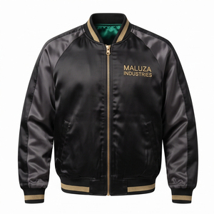 Veste bomber softshell unisexe imperméable et respirante MALUZA INDUSTRIES, avec patchwork imprimé personnalisé, reversibles devant - Product Image 1