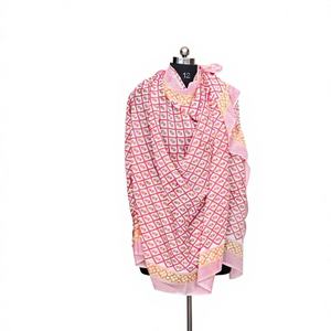 Wholesale 100% Cotton Block Printed Beach Sarong Pareo Bikini Cover Up <b>Wrap</b> Scarf Soft Handmade Women - Product Image 1