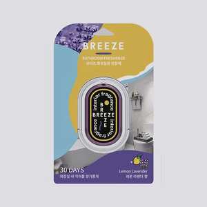 Désodorisant d'ambiance pour salle de bain BREEZE, parfum citron et lavande, gel désodorisant pour toilettes, rafraîchisseur pour l'espace de la salle de bain - Product Image 1