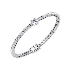 Bracelet de mode en or massif 14 carats avec diamant de laboratoire rond de 1 carat, certifié IGI, idéal pour mariage et fiançailles, personnalisable OEM/ODM, notre meilleure vente - Product Image 2
