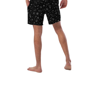 Shorts de sport en mesh pour homme, noirs, personnalisés, avec motif Halloween, imprimé fantôme et citrouille - Product Image 3