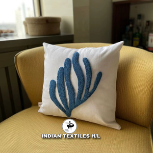 ปลอกหมอนอิงผ้าฝ้ายอินเดียทำมือสุดหรู ปลอกหมอนสำหรับใช้ในบ้าน เป็นมิตรกับสิ่งแวดล้อม รับผลิตตามสั่ง ขายส่ง - Product Image 1